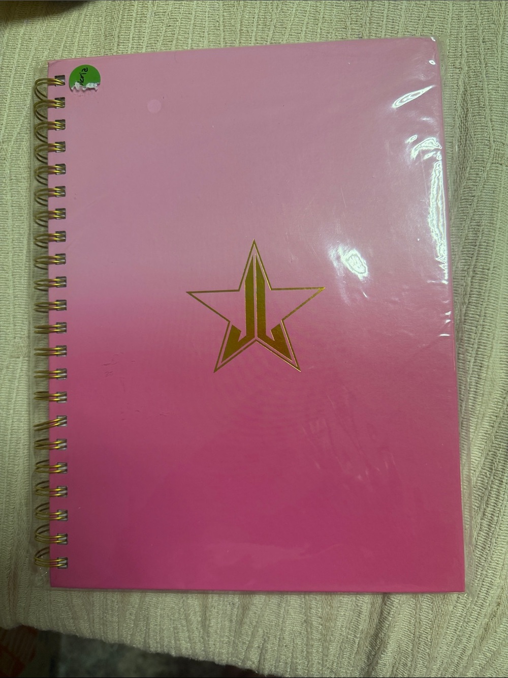 Jeffree Star Pink Spiral Notebook with Gold Star Accent NEW